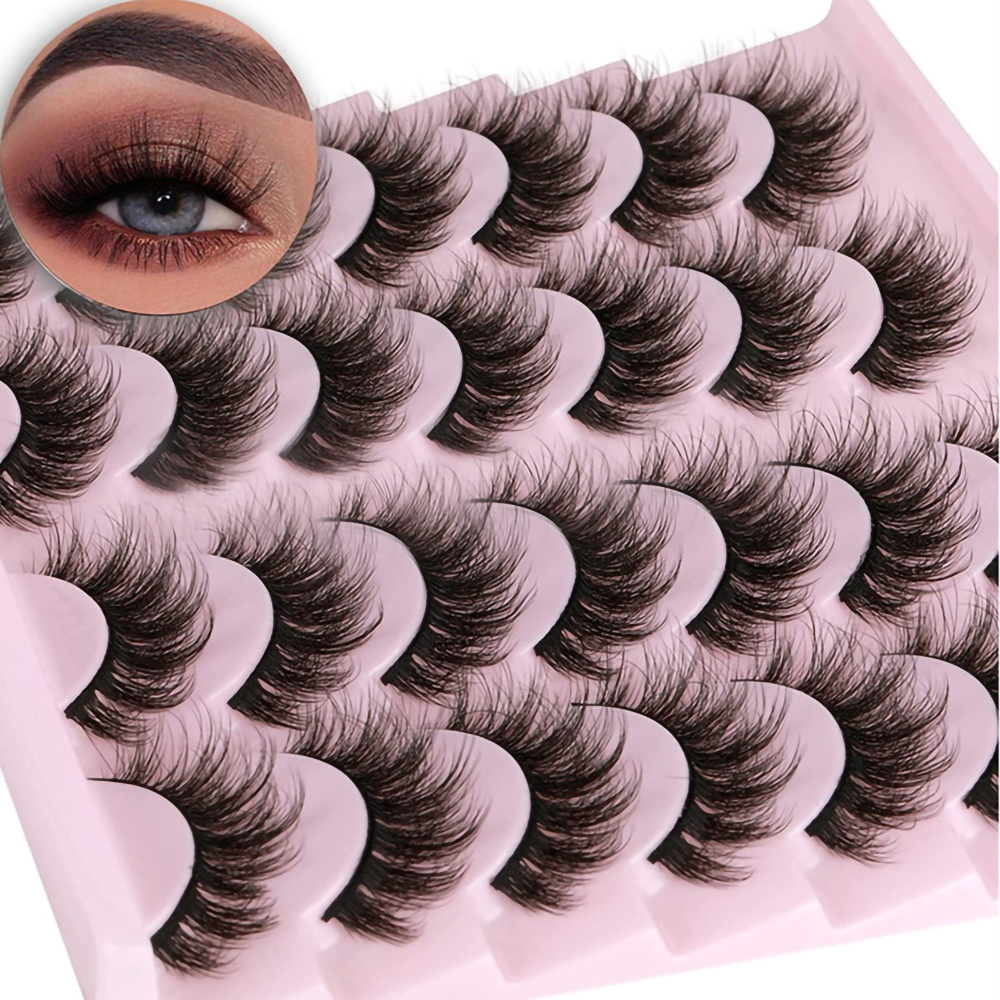 10 Pairs 3D Mink Lashes Natural Thick False Eyelashes Dramatic Volume Wispy  * Eyelash Extension