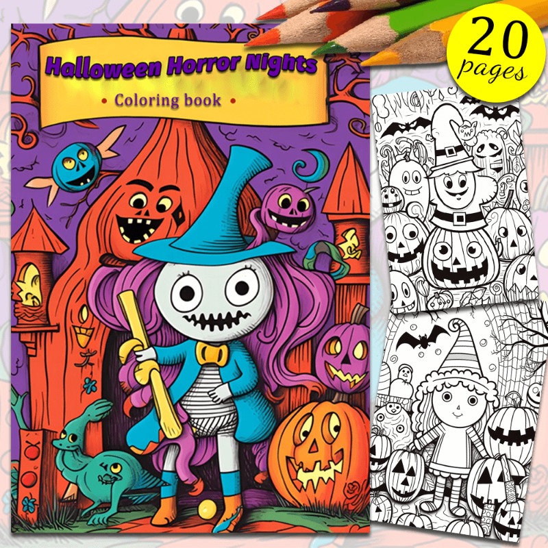 Halloween Coloring Book For Kids: (Ages 8-12) Full-Page Monsters