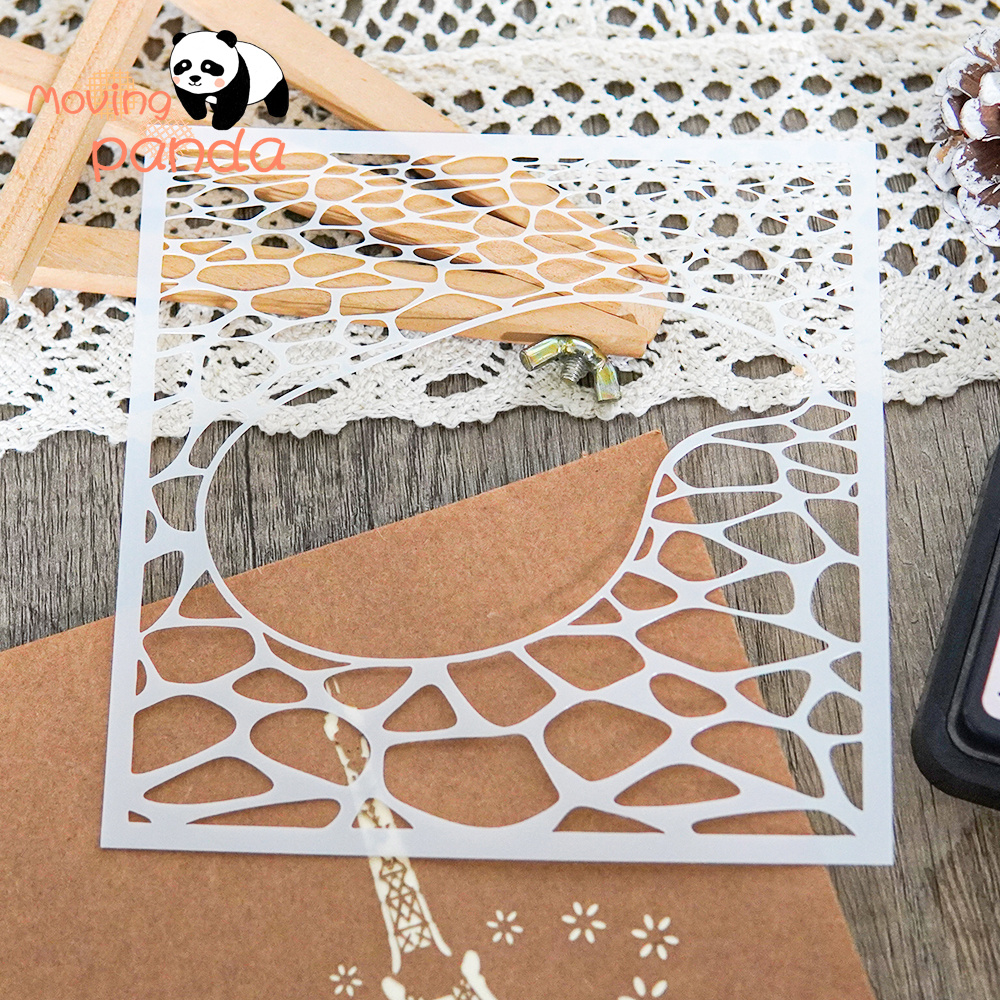 Pond Pattern Plastic Stencil Diy Embossing Temu Norway