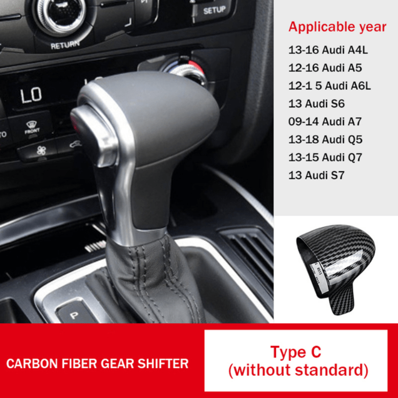  LDYFC Sport Style Gear Shift Knob Cover Sticker Head Trim for  Au-di 2013 2014 2015 2016 2017 2018 2019 2020 Au-di A3 S3 (ABS with Carbon  Fiber Pattern) : Automotive