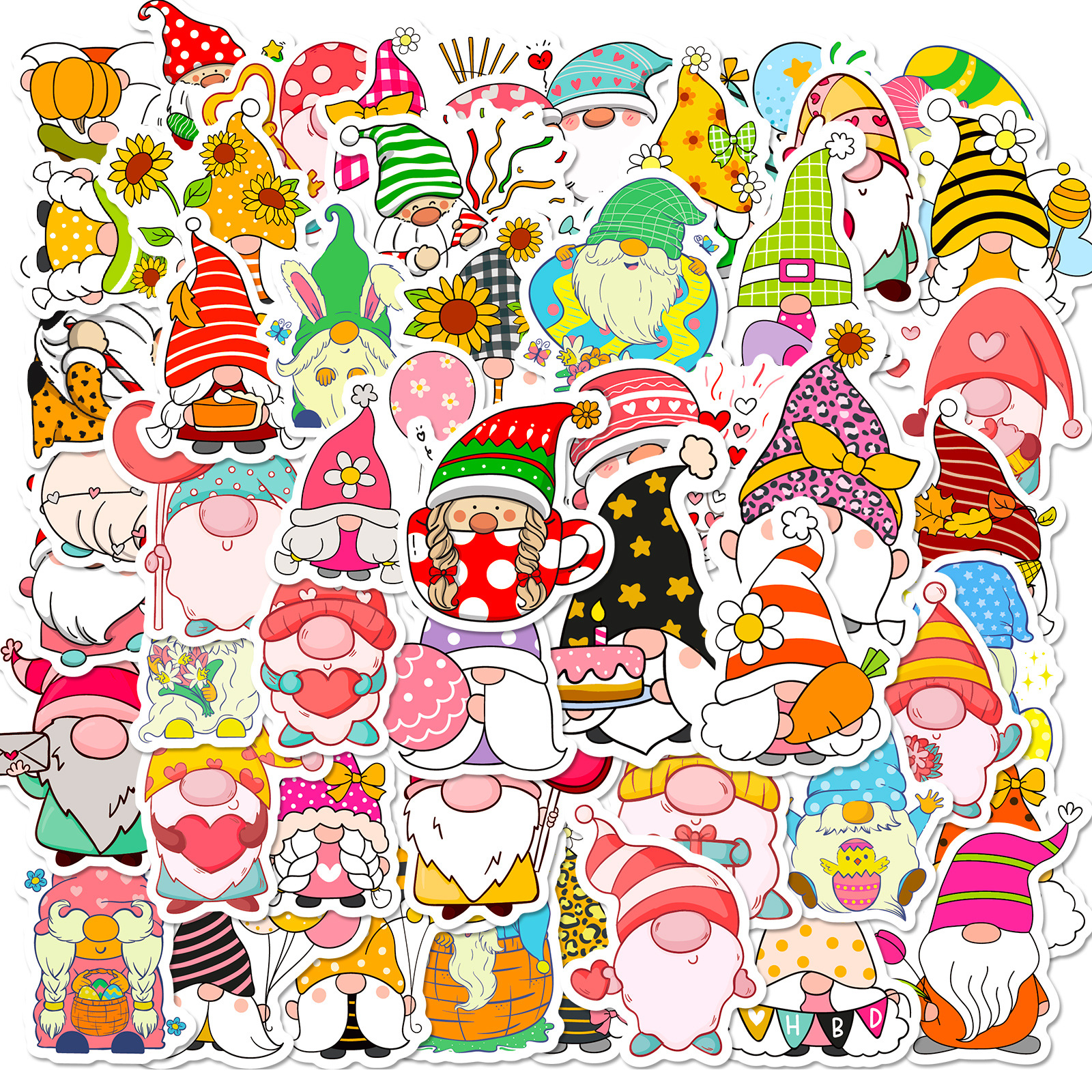 Cute Cartoon Party Series Stickers Pack Self adhesive - Temu