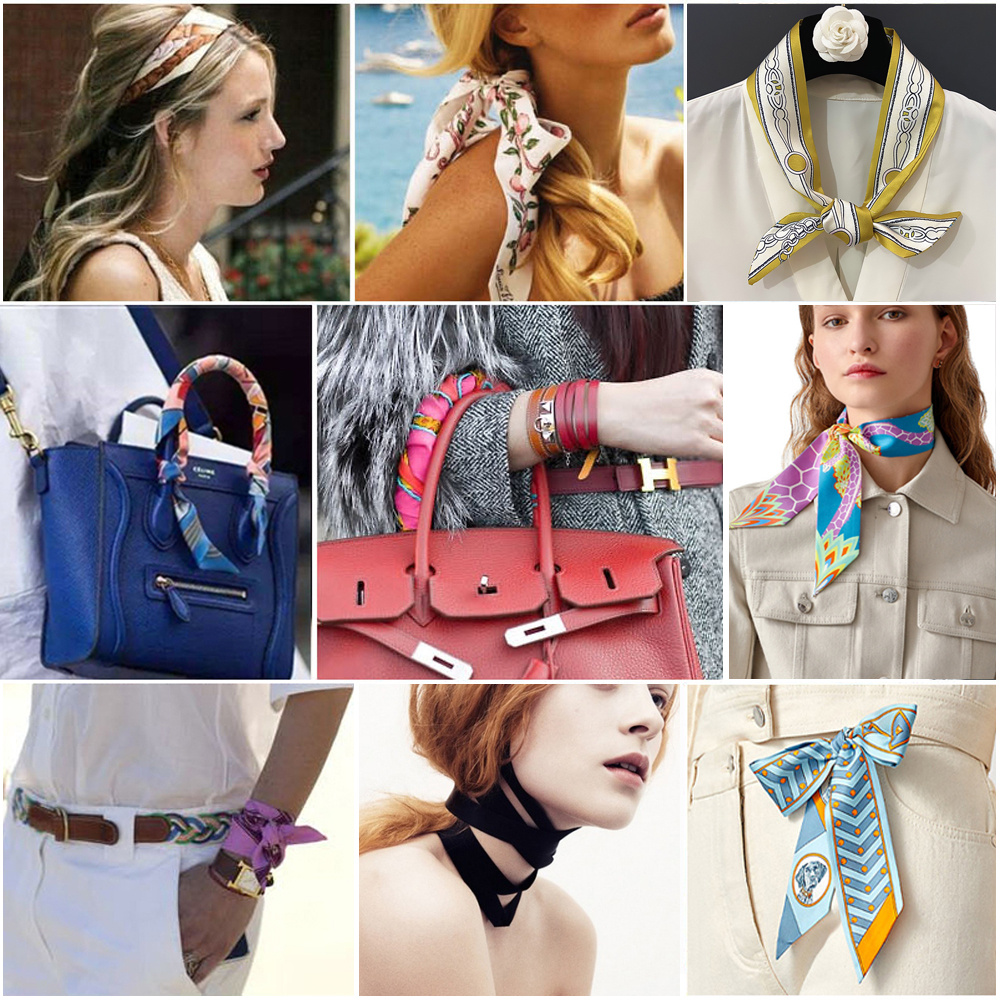 Handbag Handle Scarf | Purse Scarf| Hair Band |Silk Hair Scarf| Gifts for  her