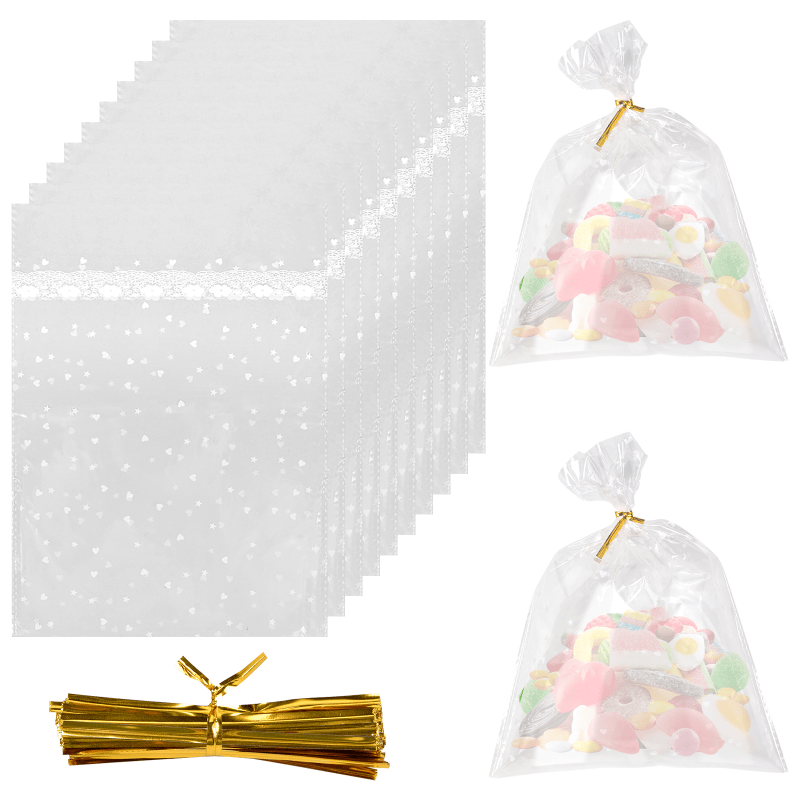 50/100Pcs Plastic Bags For Business Shopping Gift Packaging Bag Poly Tote  Bag Decoration Birthday Cake Candy Jewelry Gift Pouch