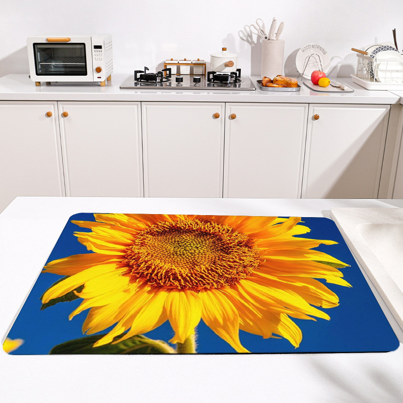 Dish Drying Pad, Kitchen Countertop Absorbent Pad, Red Truck Winter Theme  Washstand Drain Mat, Soft Diatom Mud Faucet Absorbent Mat, Toilet Washstand  Cup Mat, Toilet Anti-water Absorption Mat, Kitchen Accessories, Bathroom  Accessories 