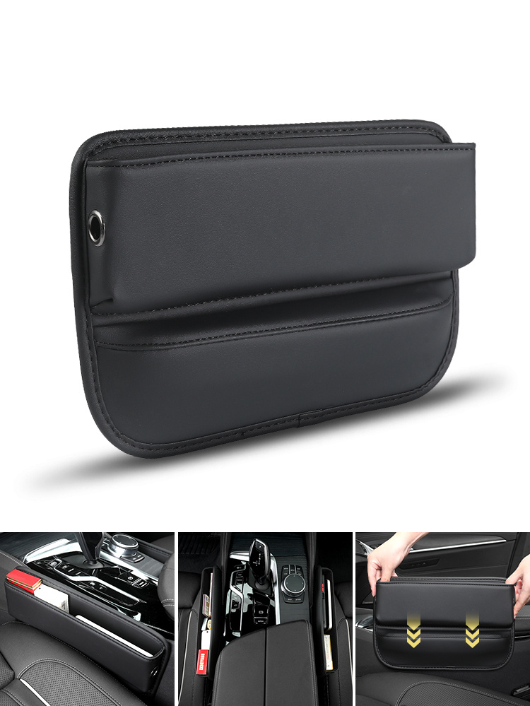 PU Leather Car Seat Gap Organizer Auto Front Seat Side Bag for Peugeot 4008  Logo Car Crevice Storage Box Interior Accessories - AliExpress
