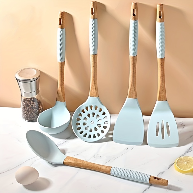 Silicone Spatula Shovel Spoon Cookingware Set Heat Resistant - Temu United  Arab Emirates