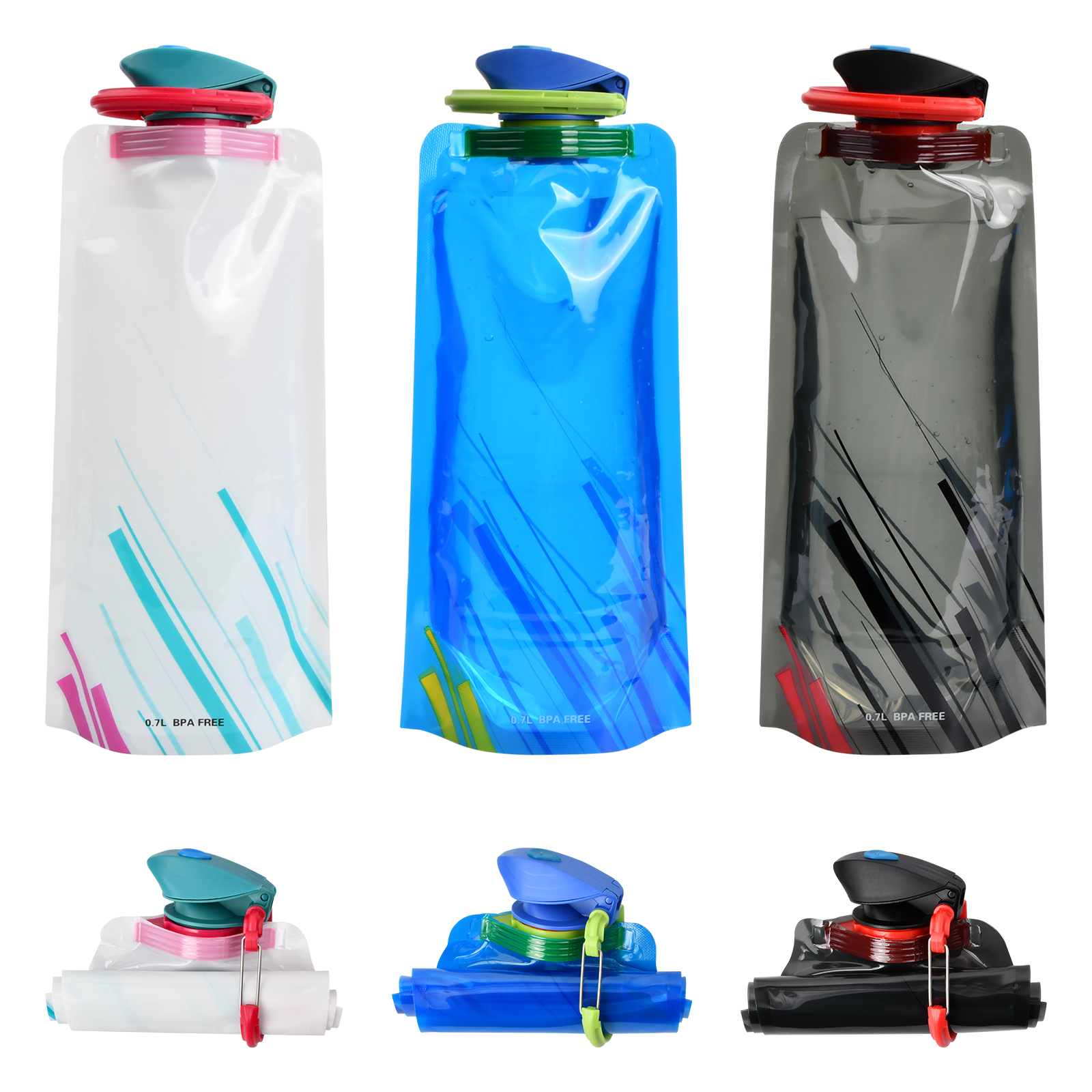 4 Pack 20oz/ 600ml Collapsible Water Pouch for Filter Straw, Compatible  with LifeStraw and other Water Filter Straw Water Bag, Foldable Water  Collection Bottle, Reusable, BPA-Free