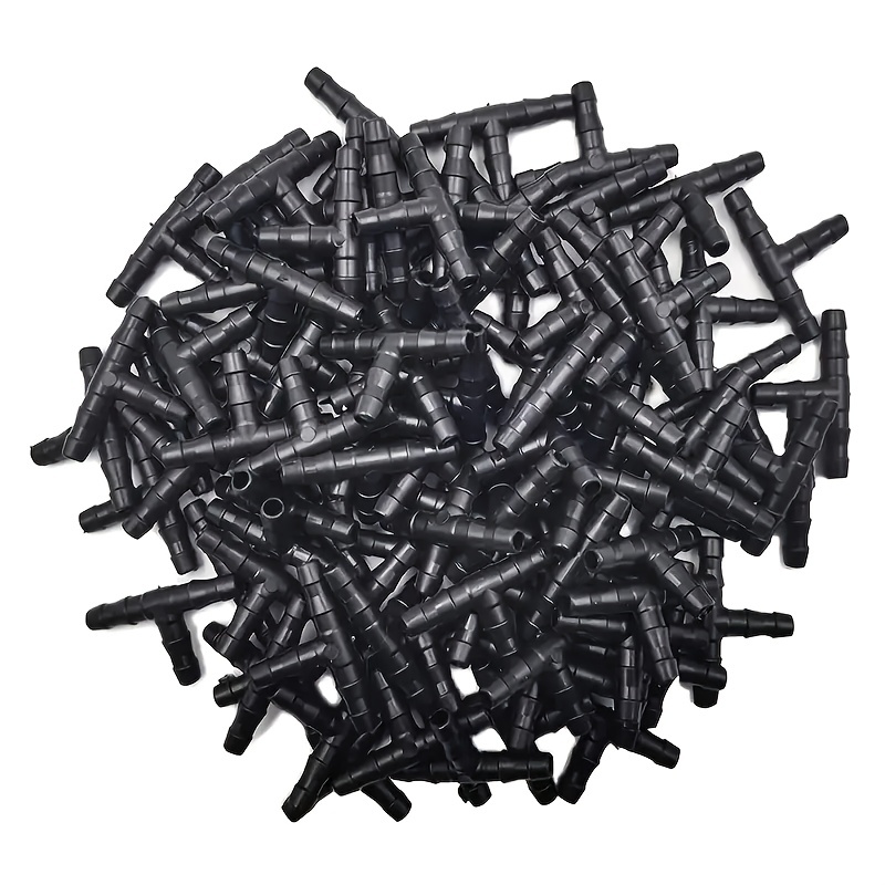 

50pcs Universal Barbed Tee Fittings, Barbed Connectors Drip Irrigation For Water Hose Connectors Water Tube Drip Irrigation Watering System