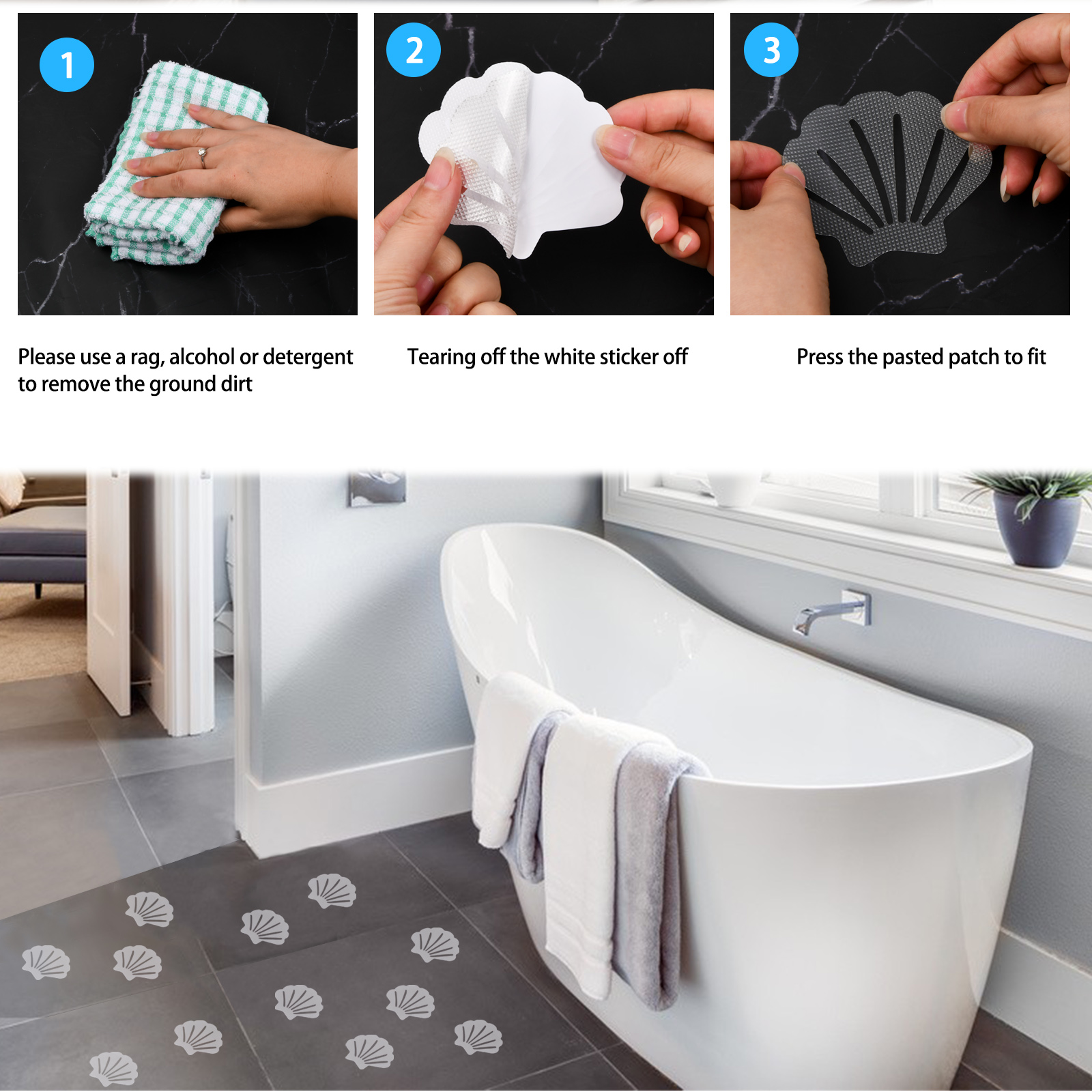 Non slip online stickers for bathtubs