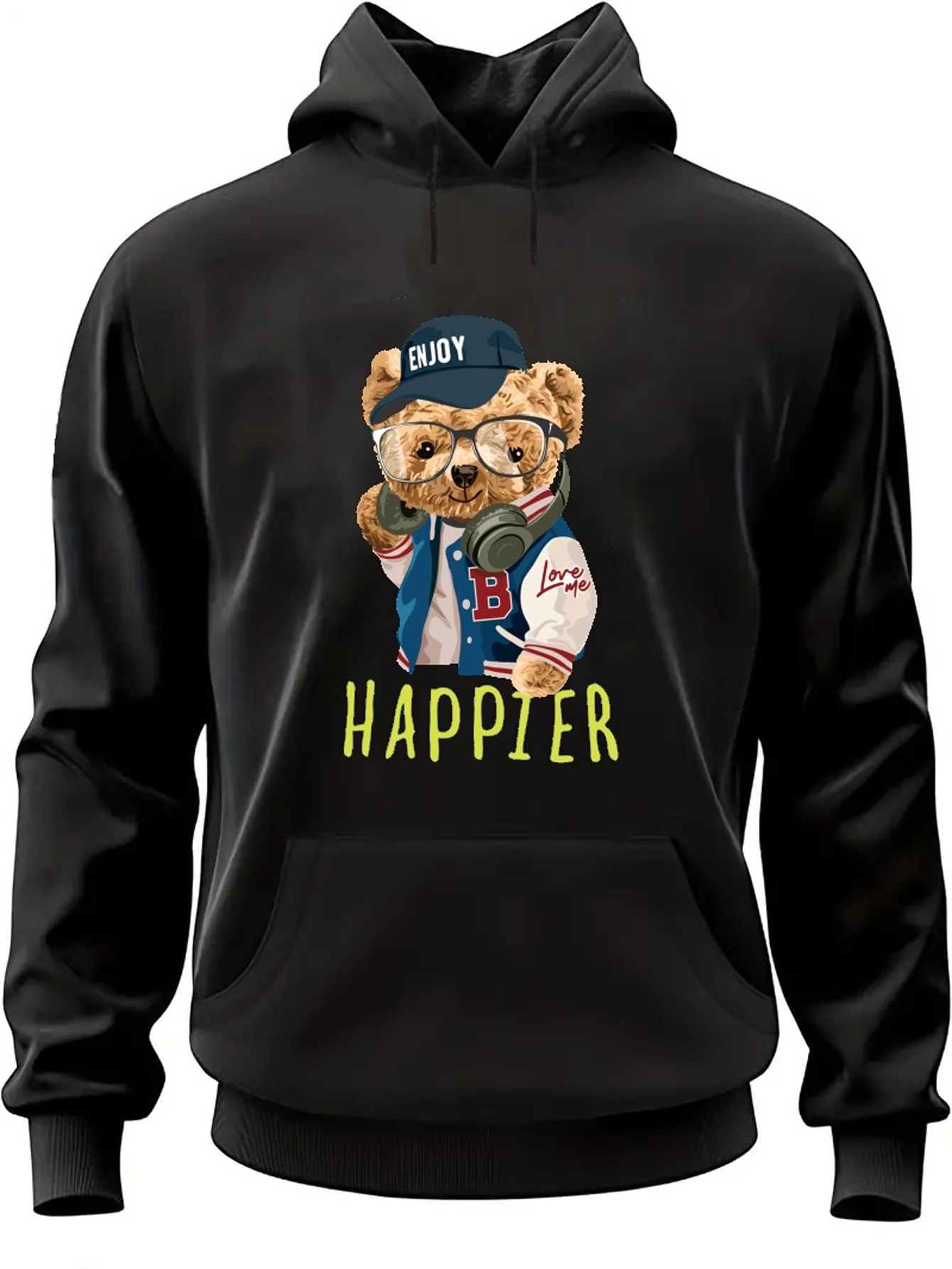 Stylish Teddy Bear Print Hoodie Cool Hoodies Men Men's - Temu