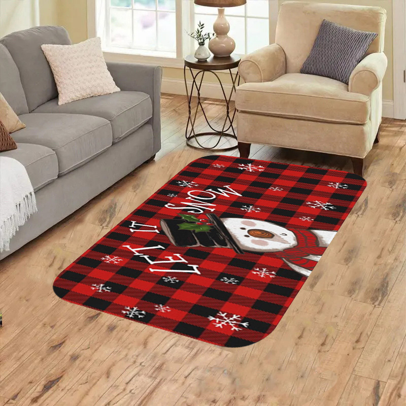 Red Buffalo Plaid Kitchen Mat Non Slip Thick Kitchen Rugs - Temu