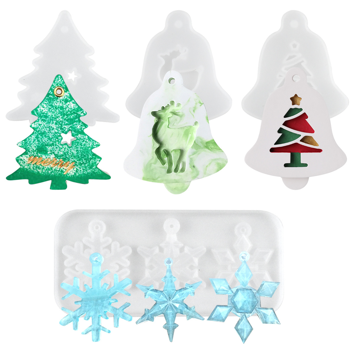 Christmas Resin Molds, Snowflake Resin Mold, 3Pcs Big Snowflake Silicone  Molds for Resin, Christmas Ornament Resin Molds DIY Xmas Decoration Gift