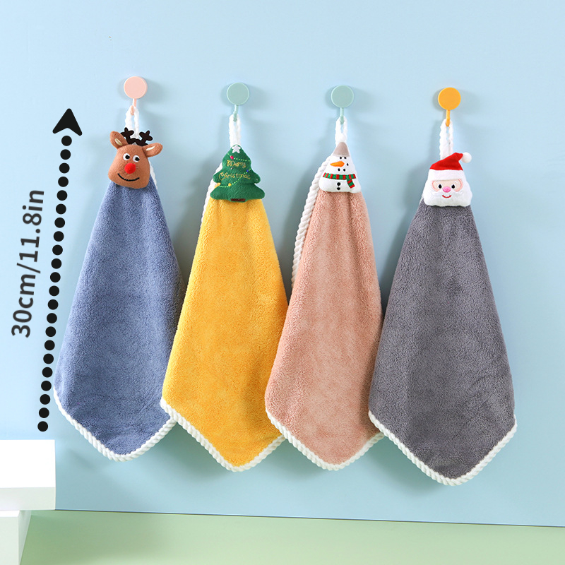 Absorbent Hanging Hand Towel, Cute Hand Towel with Hanging Loop