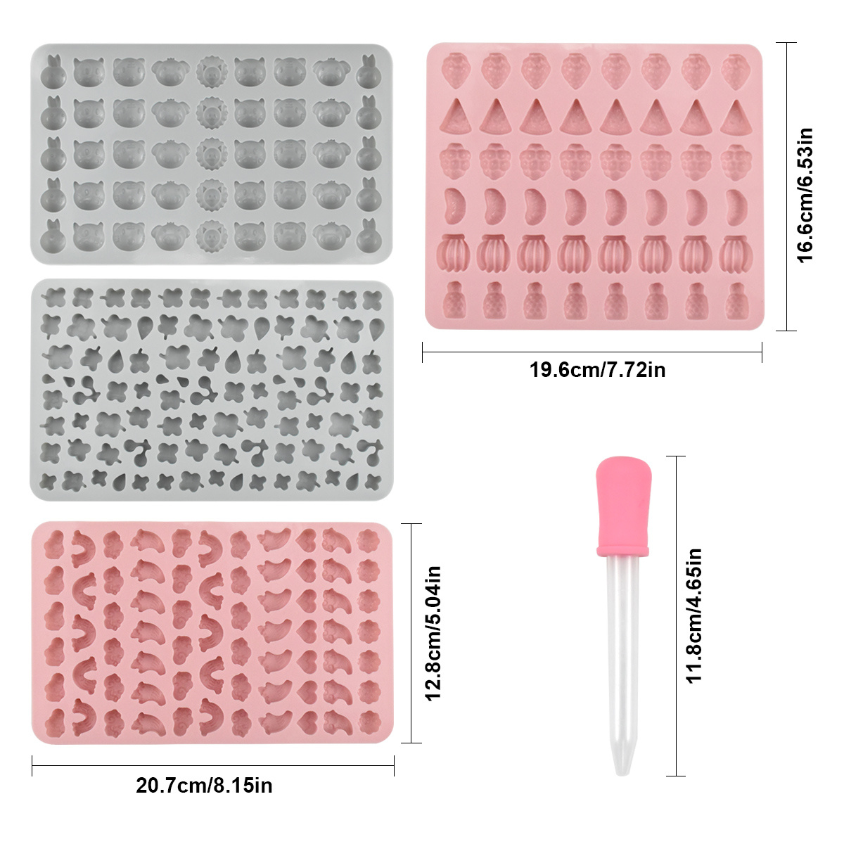 Mold, Candy Mold, Sweet Chocolate Moulds, Silicone Bakeware Molds, Mini Gummy  Mould, Chocolate Mold With Droppers, Ice Cube Trays, Thanksgiving Chrismas  Halloween Party Supplies - Temu