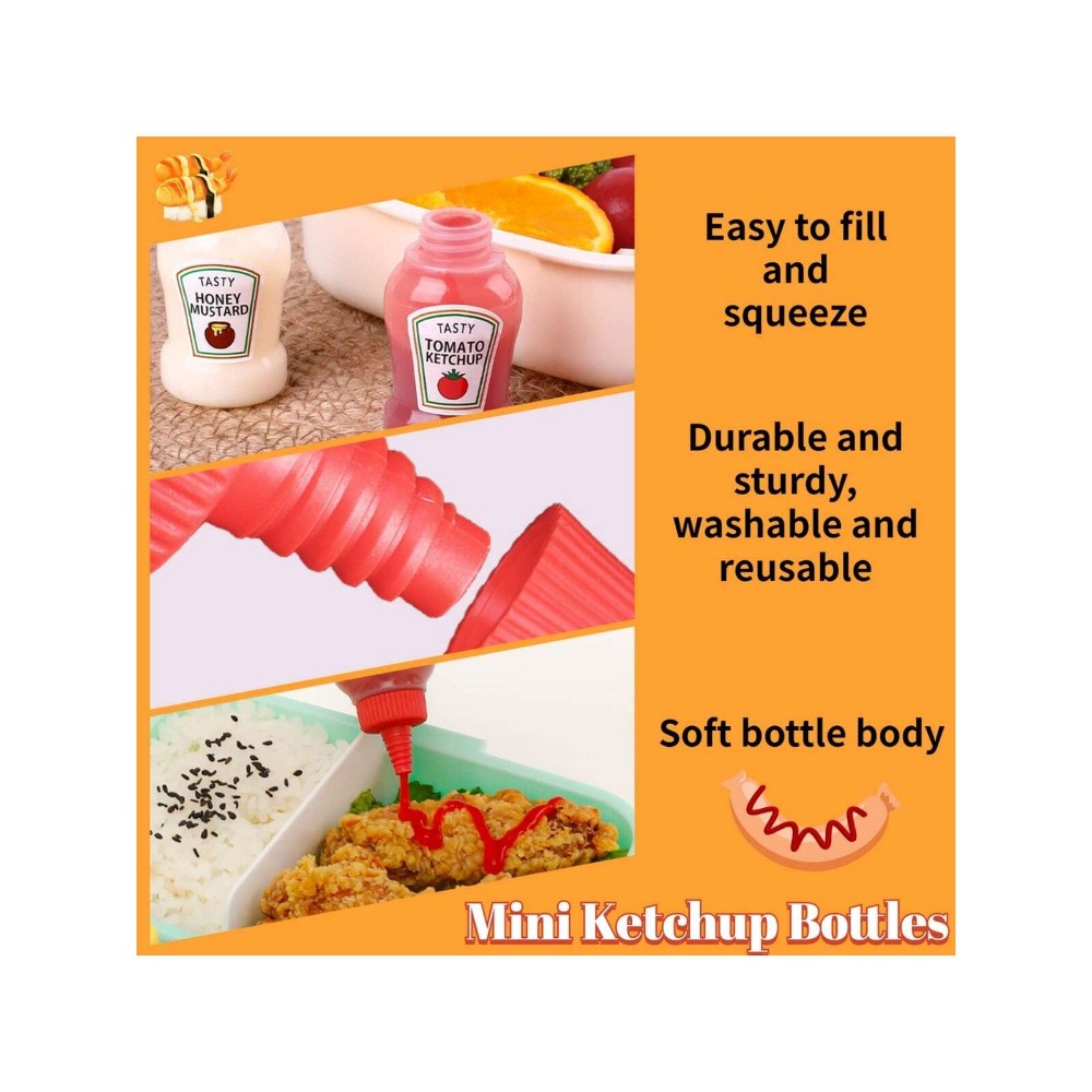 Mini Tomato Sauce Bottles Condiment Squeeze Bottles Plastic - Temu