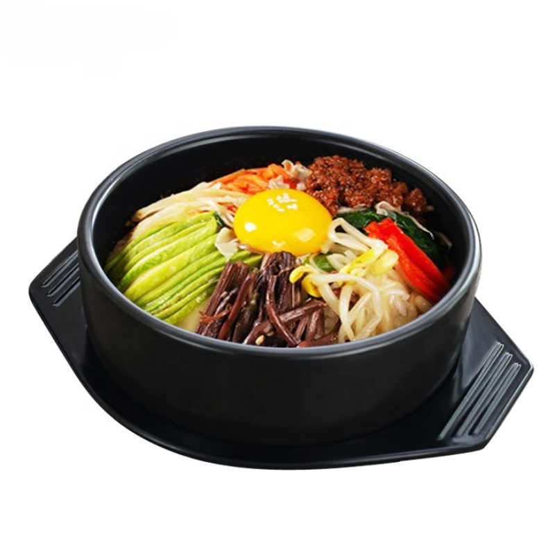 Multi-functional Stone Pot And Tray, Korean Stone Bowl With Tray, Korean  Stone Bibimbap Pot, Premium Ceramic, Kitchen Utensils, Kitchen Supplies,  Back To School Supplies - Temu