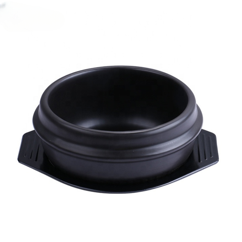 Stone Bowl With Tray, Korean Stone Bowl For Bibimbap, High Temperature  Casserole With Tray, Ceramic Casserole, Multipurpose Casserole For Cooking  Catering, Kitchen Utensils, Kitchen Supplies, Back To School Supplies - Temu