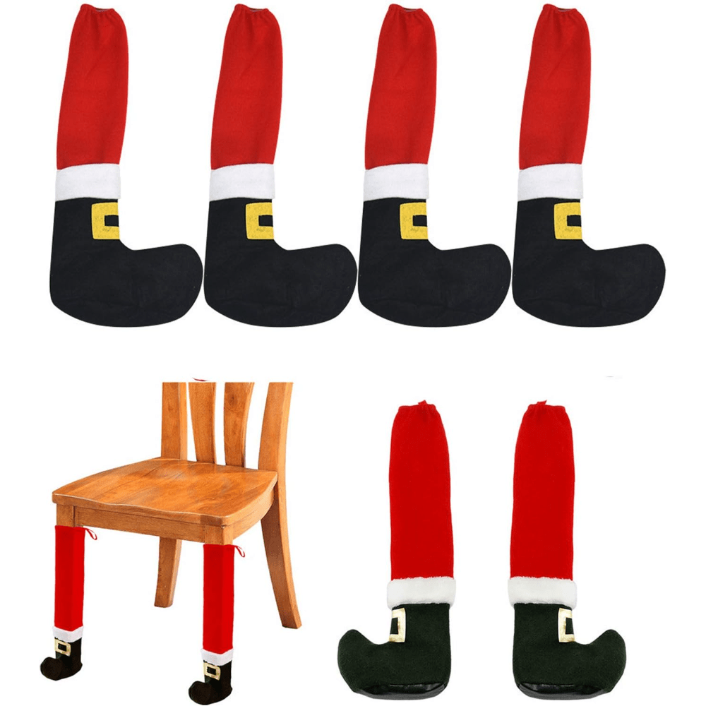 Christmas Leg Cover Table And Chair Legs Socks Christmas Decor Floor  Protectors Christmas Party Supplies Elf Chair Leg Socks Table Feet Table  Feet Covers For Living Room Home Decor - Temu