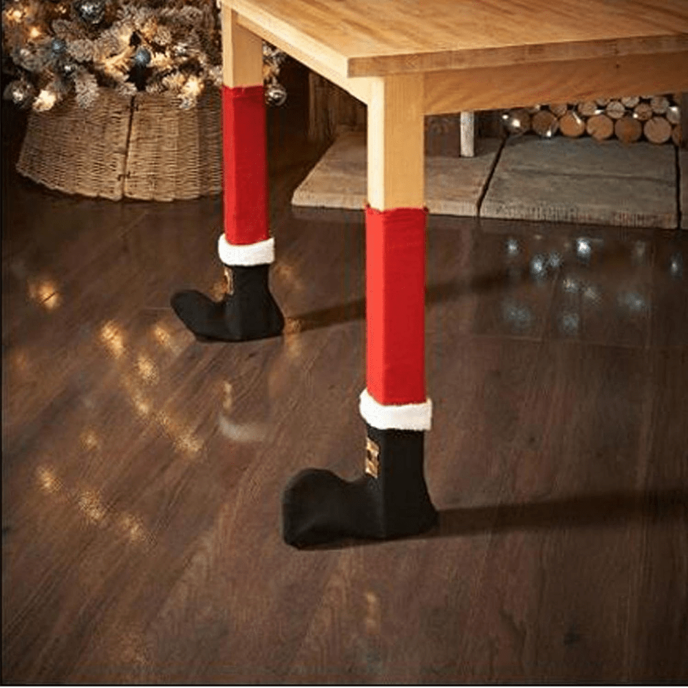 Christmas Leg Cover Table And Chair Legs Socks Christmas Decor Floor  Protectors Christmas Party Supplies Elf Chair Leg Socks Table Feet Table  Feet Covers For Living Room Home Decor - Temu