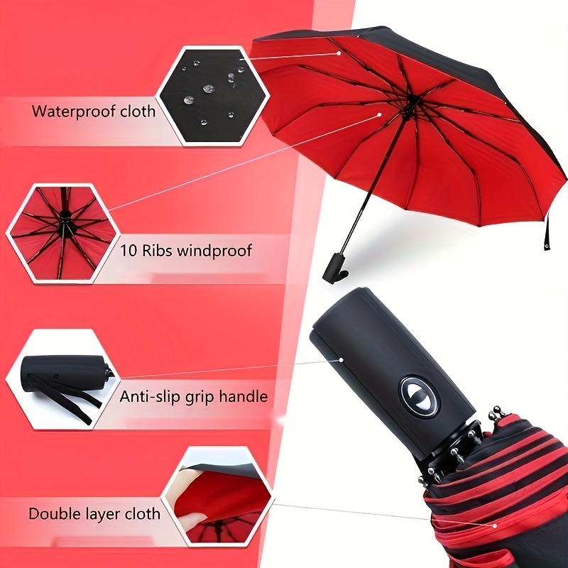Parapluie existent Ultra-fort Coupe-Vent pour Homme, Pliable