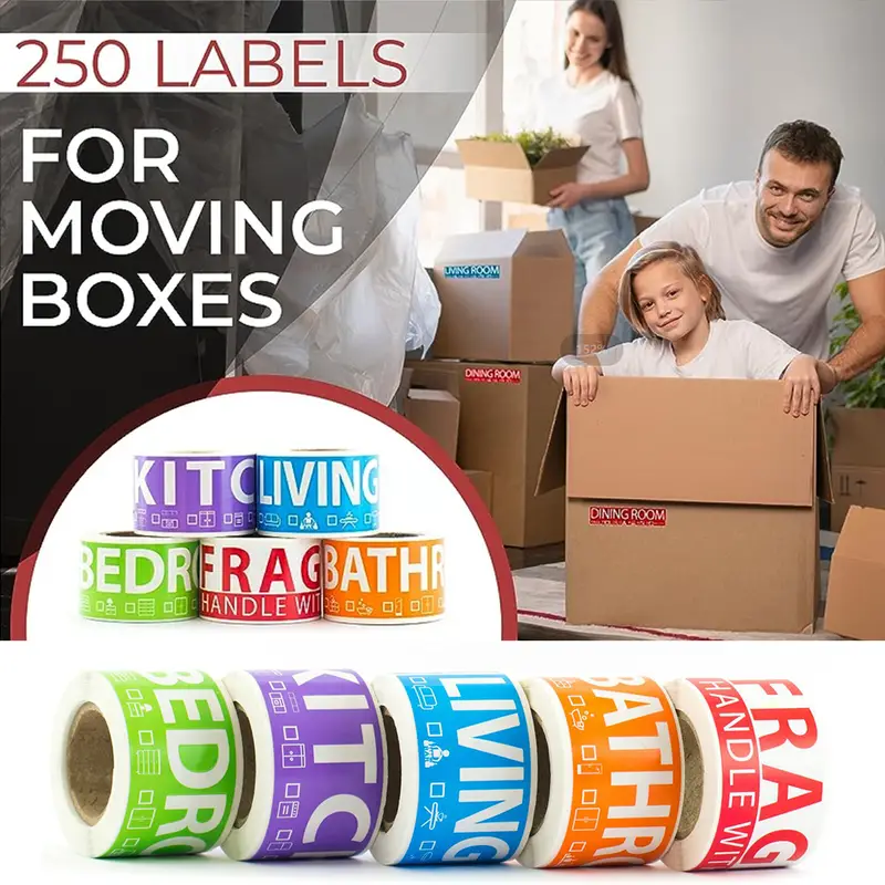 Home Moving Labels For 1 Bedroom House. Labels Per Room 5 - Temu