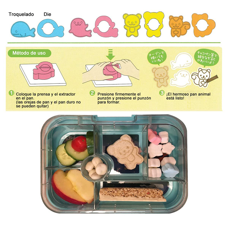 Cute Sandwich Cutter And Sealer Set For Children Kids Animal Diy Bread  Toast Cutters Mold Kitchen Bento Lunch Accessories - Temu