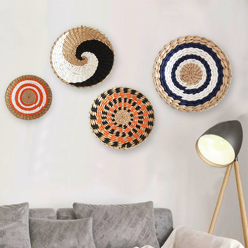 Handmade Straw Decorative Wall Hangings Home Living Room - Temu