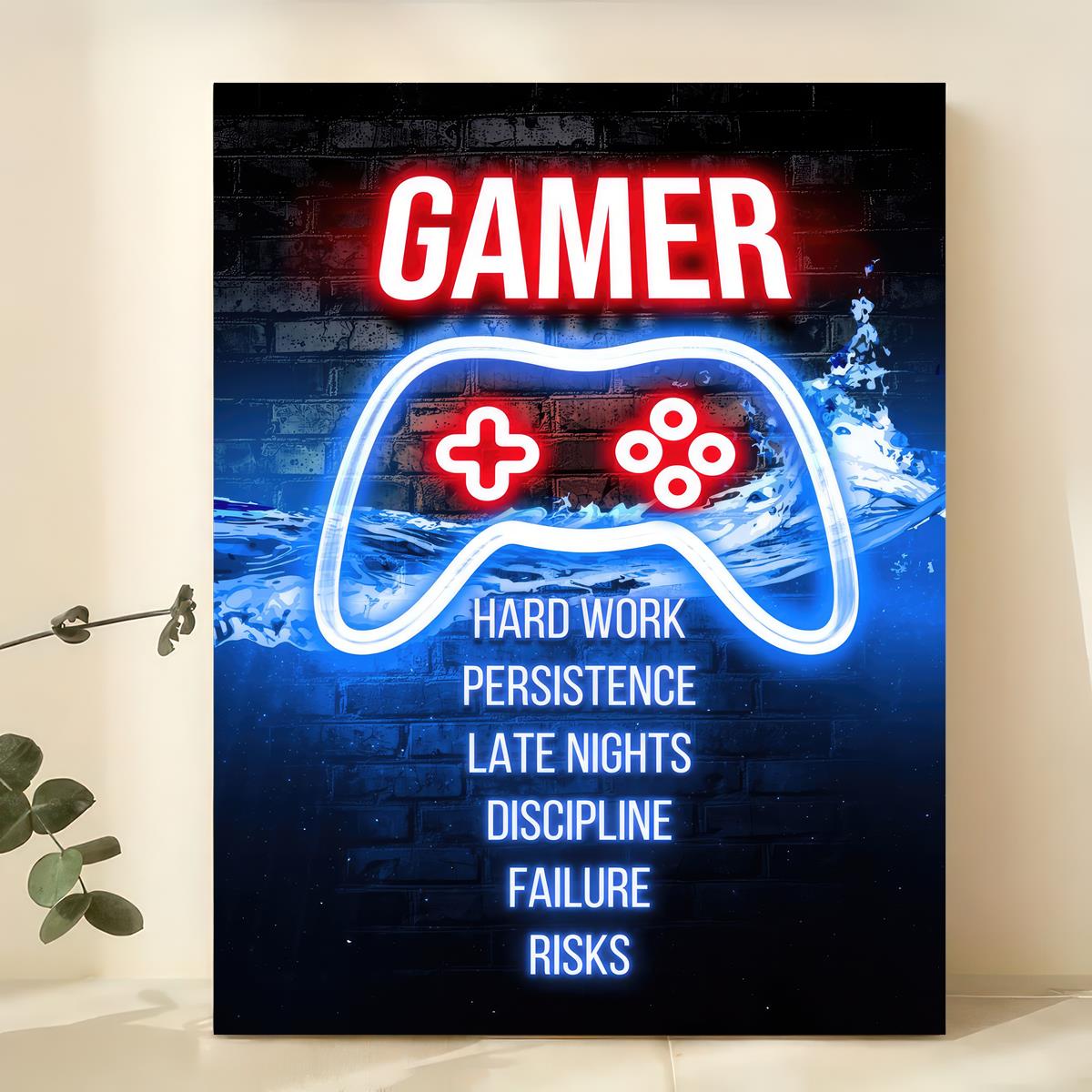 Inspirational Quotes Signs For Gamers - Purple Fonts Acrylic Posters With  Wooden Stand - Perfect Birthday Gifts For Game Lovers - Home Room Desktop  Decor - Temu