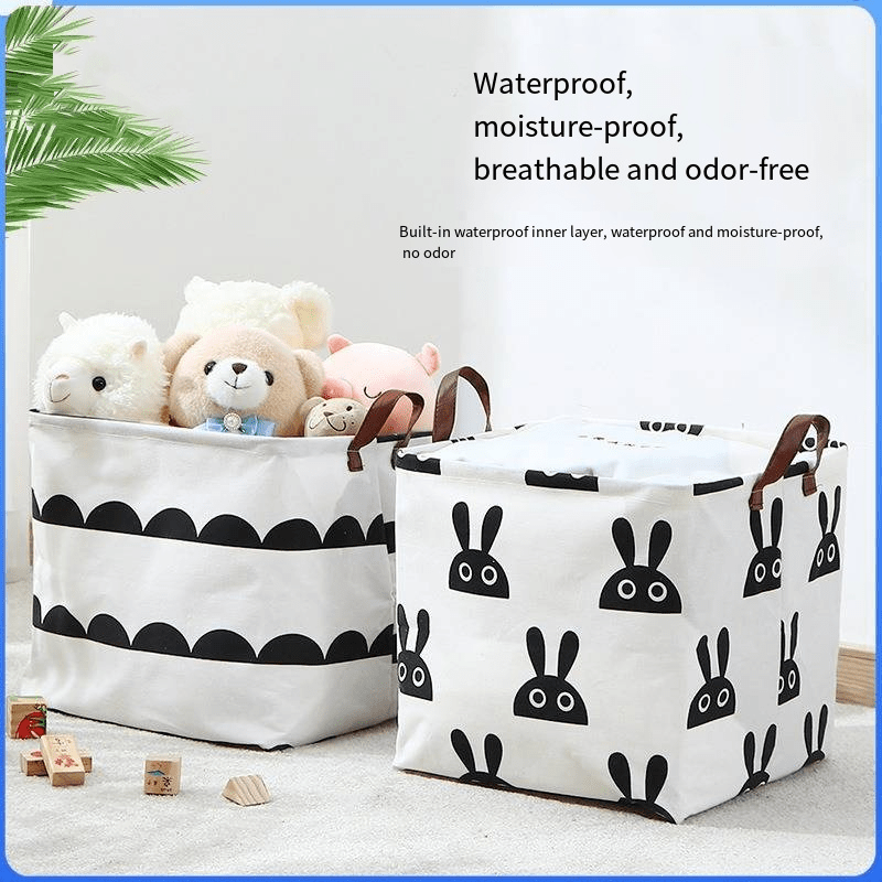 Foldable Canvas Laundry Basket - Convenient Dirty Clothes Storage For Kids,  Babies, And Adults - Perfect For Office And Home Organization - Temu