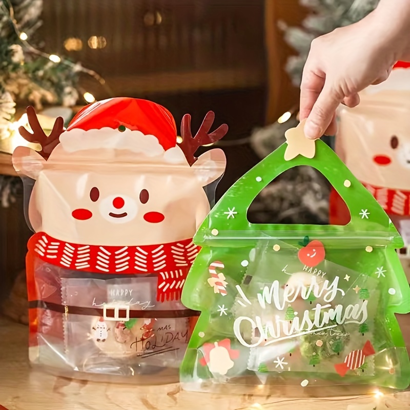 Christmas Velvet Bags Drawstring Candy Biscuits Pouch Red Bracelet Jewelry  Packaging Bags Merry Christmas Storage Bags