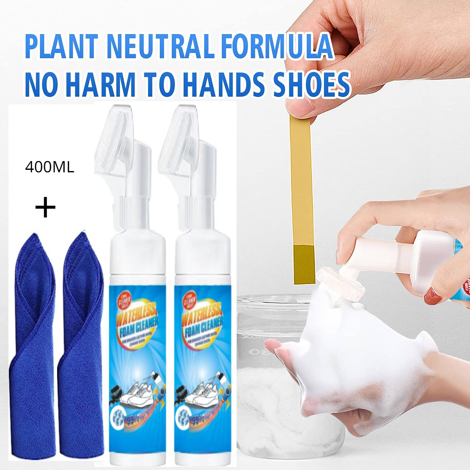 Shoe Cleaner Kit Water free Foam Sneaker - Temu