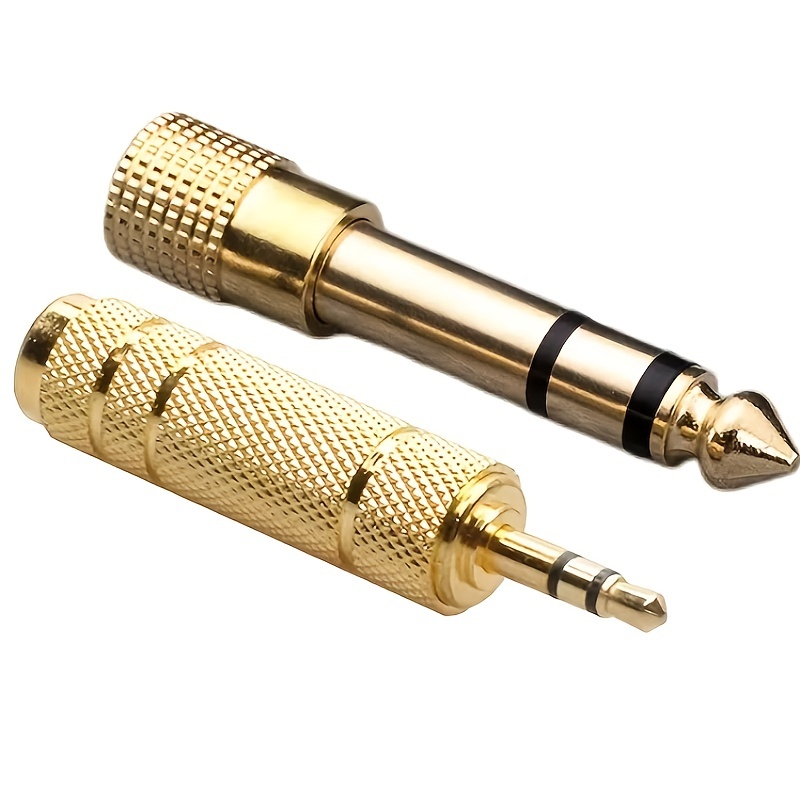 6.5mm to 3.5mm Male Female Audio Gold Plated JACK Plug Adapter Plug