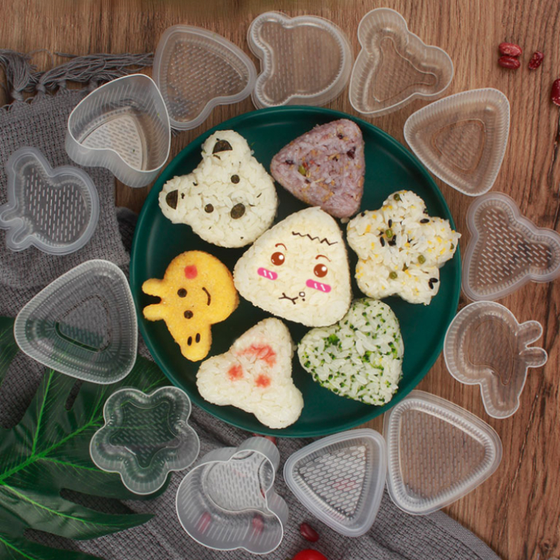 Cute Sushi Rice Mold Animal Shape Rice Ball Moulds Makers Plastic Sushi  Molds