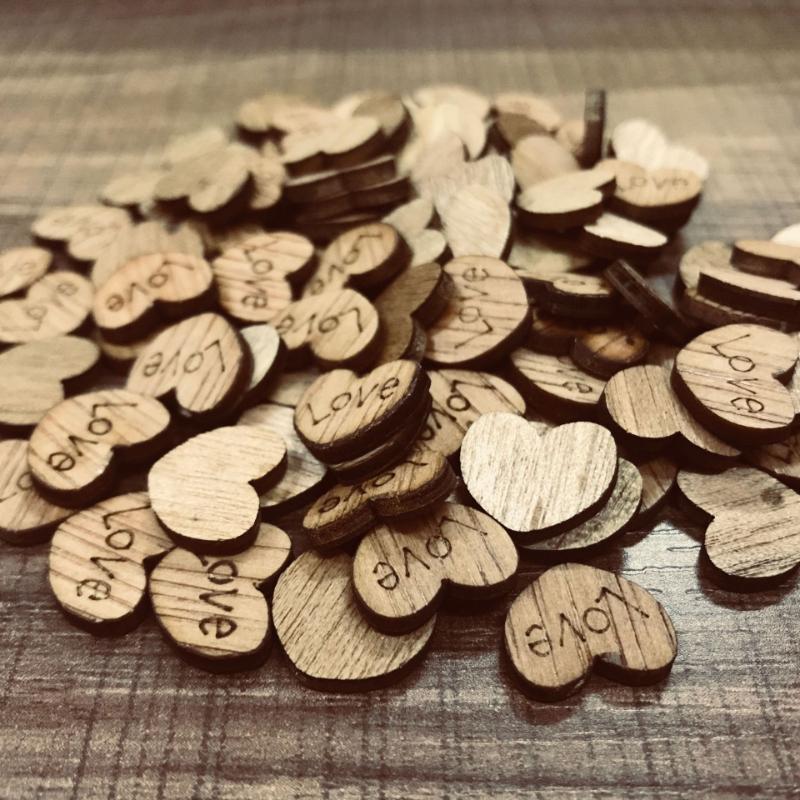 Mini Wooden Love Heart Wedding Table Scatter Diy Craft - Temu