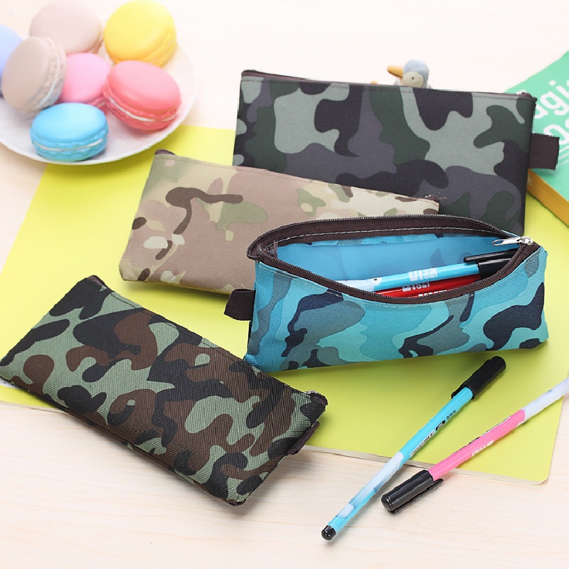 New Camouflage Pen Bag Simplified Oxford Cloth Stationery Bag Office  Supplies Pencil Storage Bag - Temu