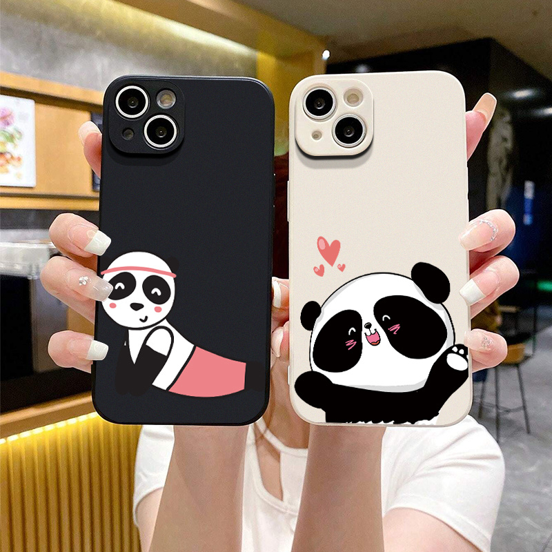 Silicone Phone Case Cute Panda Phone Case Iphone 14 13 12 11 Temu