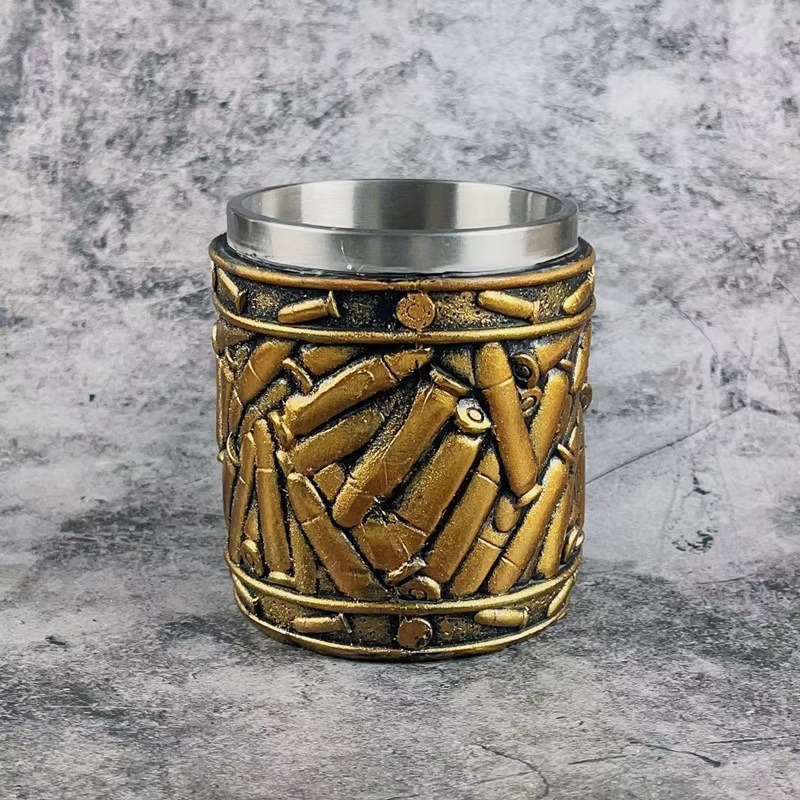 1pc Bullet Mug With Gun Shaped Handle, Perfect Birthday Or