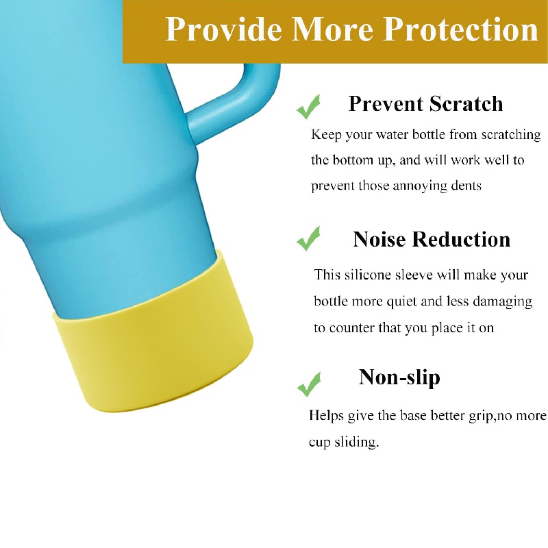 Silicone Boot Bottom Protector For Stanley Quencher Adventure Tumbler &  Iceflow Protective Water Bottle Sleeve Cover, Reduces Noise - Temu