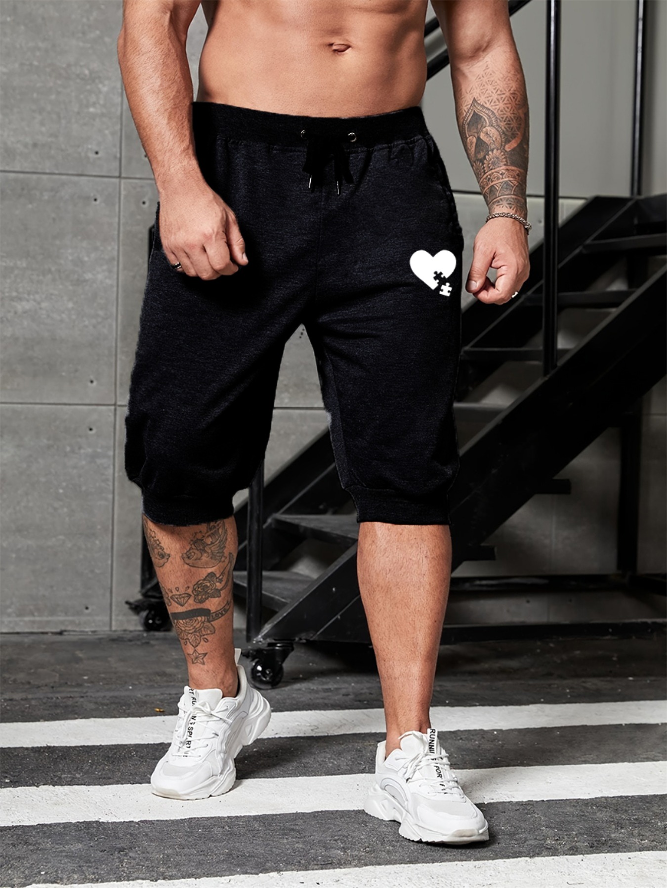 Drawstring best sale jogger shorts