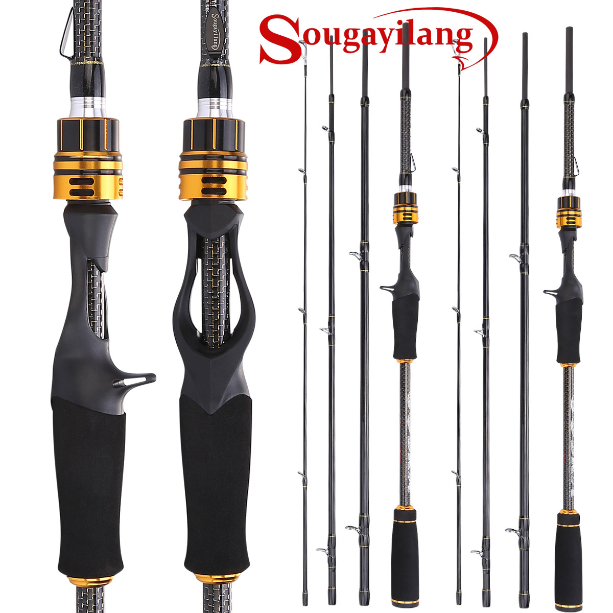 Short Sea Fishing Rod, Saltwater Freshwater Fishing Pole, Carbon Fiber  Fishing Gear, for Travel Youth Adults Beginner (Size : 3.6m)