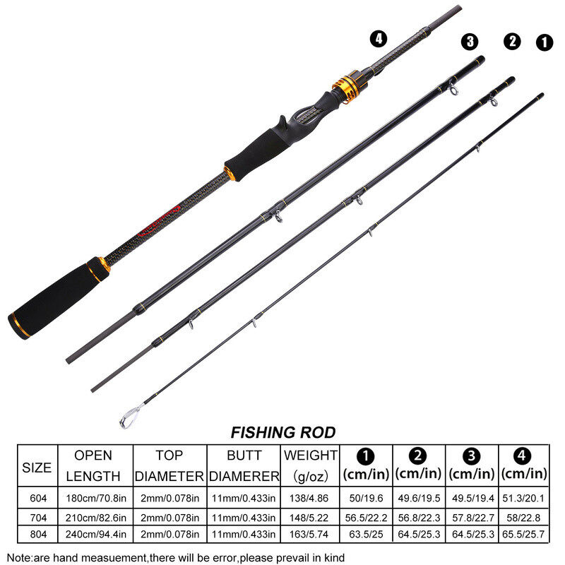 Sougayilang 4 Sections Fishing Rod Ultralight Carbon Rod - Temu Switzerland