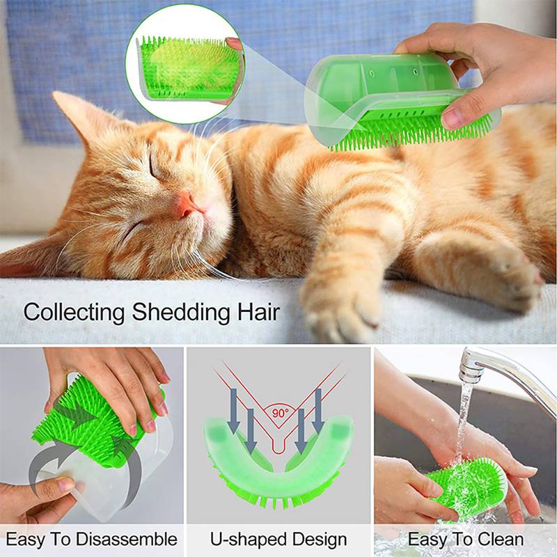 pet comb removable cat corner rubbing brush pet hair removal massage comb pet supplies details 3