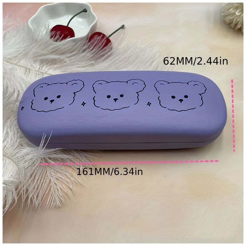 Cute Cartoon Bear Glasses Case Candy Color Sunglasses Reading