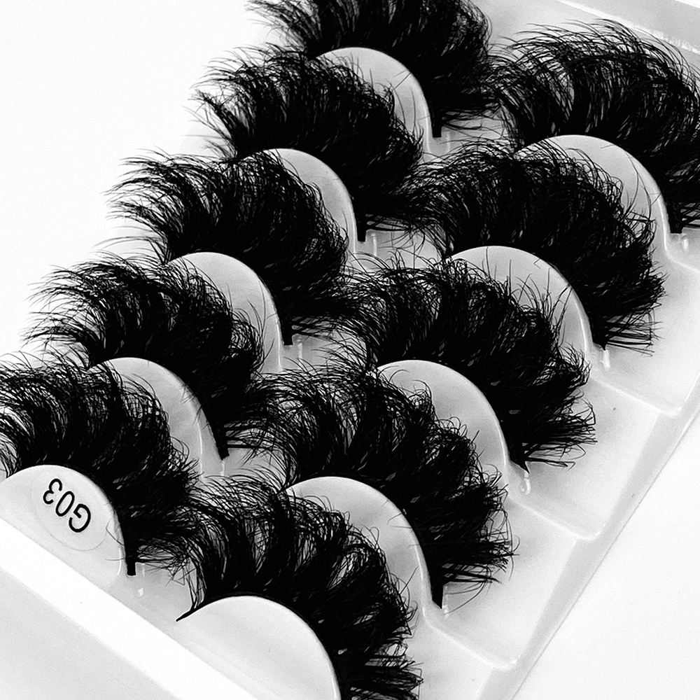 5 Pairs 8D Fluffy False Eyelashes For Dramatic Makeup