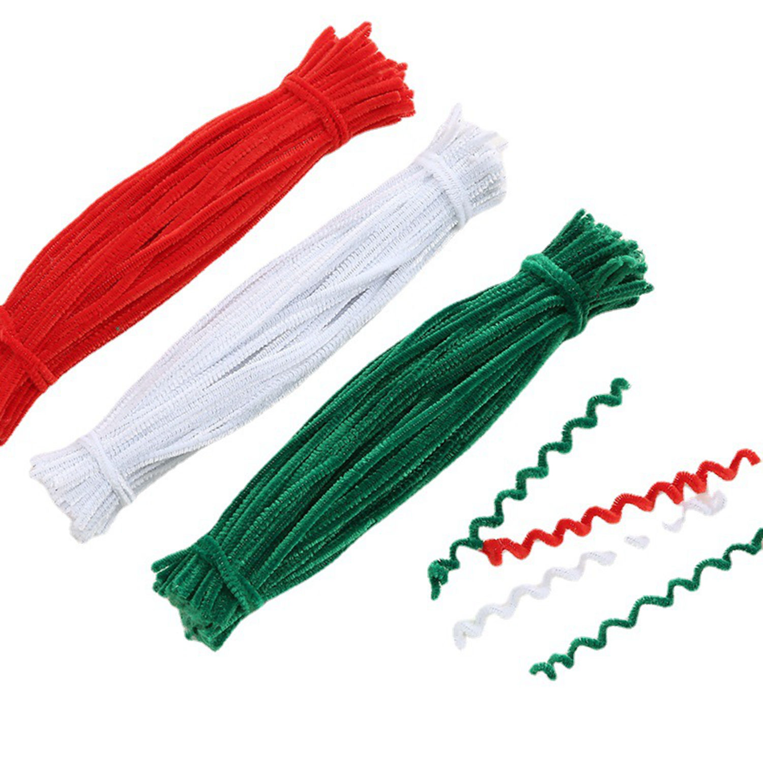 100pcs christmas tree ornament Thick Pipe Cleaners Craft Stems
