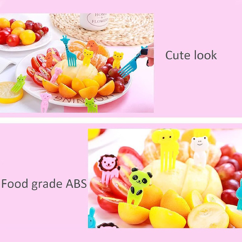 Animal Food Fork Picks Kids Fun Lunch Bento Box Cute Cartoon - Temu