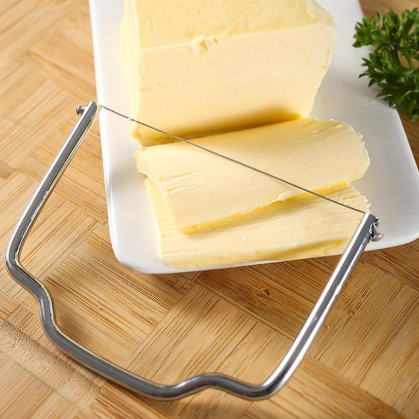 Cheese Slicer, Mental Cheese Slicer With Ergonomic Grip, Wire Cheese Slicers  For Block Cheese, Adjustable Thickened Cheese Cutter With Stainless Steel  Wire, Kitchen Cheese Silcer, Kitchen Supplies - Temu