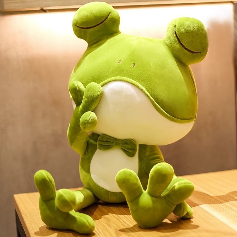 Dww-super Soft Frog Plush, Cute Frog Stuffed Animal With Bow, Fluffy Frog  Plush Doll, Cute Plush Frog Toy Gift For Kids Girls Boys, Unique Plush Frog