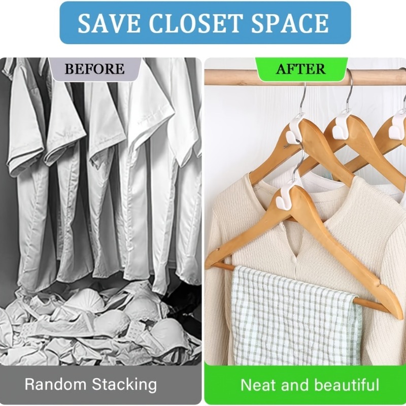 100pcs Clothes Hangers Space Saving Closet Organizers Heavy Duty Hanger  Extender