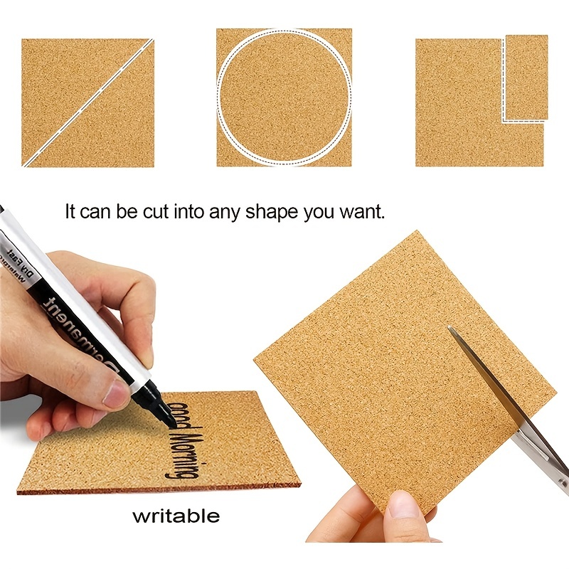 Self adhesive Cork Board Suitable For Diy Coasters Cork - Temu